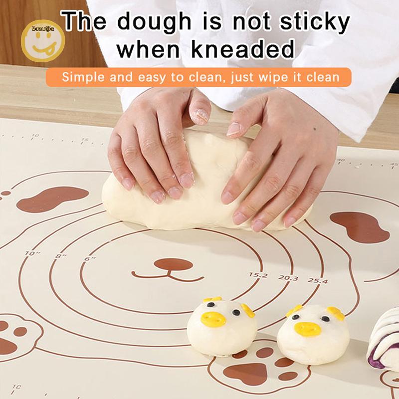 ScoutJie 1 ชิ้นซิลิโคน Pastry Mat Baking Mat Non-Stick Dough Mats Pastry Mats สําหรับ Rolling Dough 