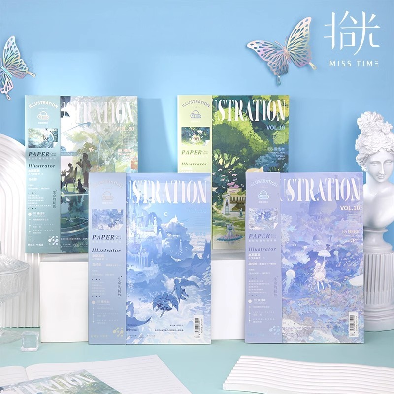 R RK2Q Pick-up Notebook b5 สมุดบันทึกเส้นแนวนอนสมุดบันทึกสร้างสรรค์ทางวัฒนธรรมนักเรียนมูลค่าสูง ins 