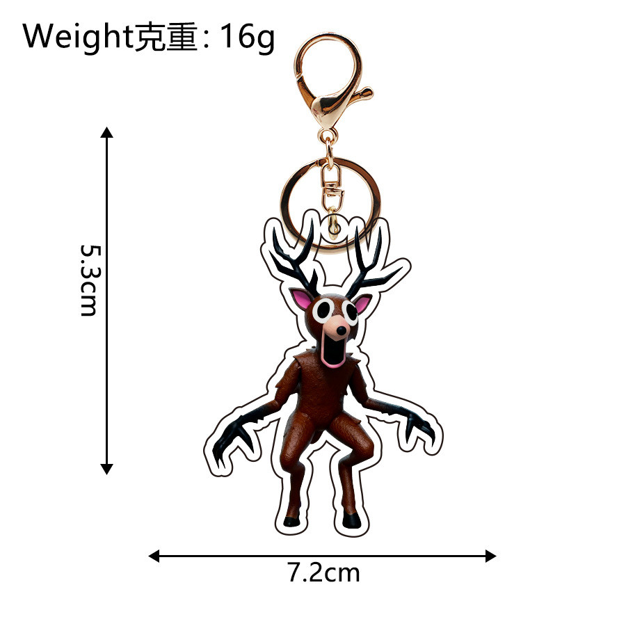 99 คืนในป่าพวงกุญแจ โรบ็อกซ์ อะคริลิคพวงกุญแจกวางนกฮูกของเล่นตกแต่งสําหรับเด็กและแฟน - รูปที่ 3