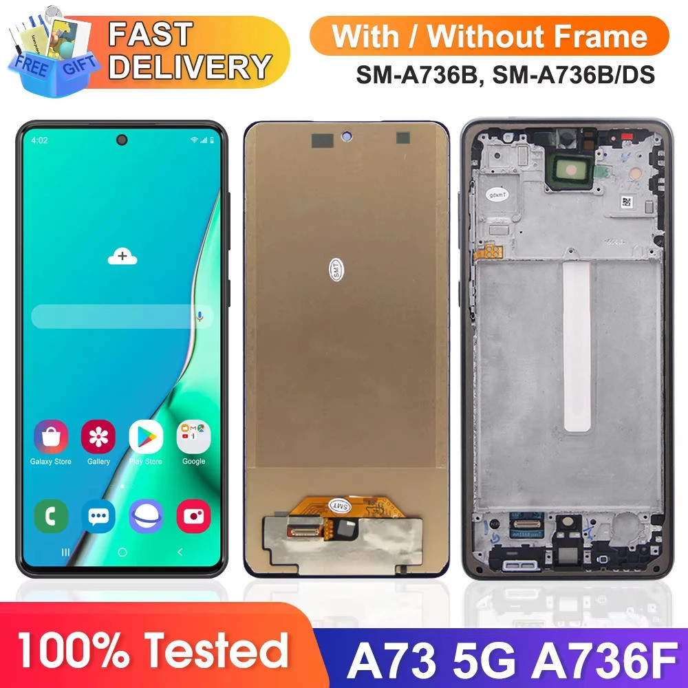 หน้าจอสําหรับ Samsung Galaxy A73 5g A736 A736b จอแสดงผล Lcd หน้าจอสัมผัสสําหรับ Samsung A73 5g เปลี่
