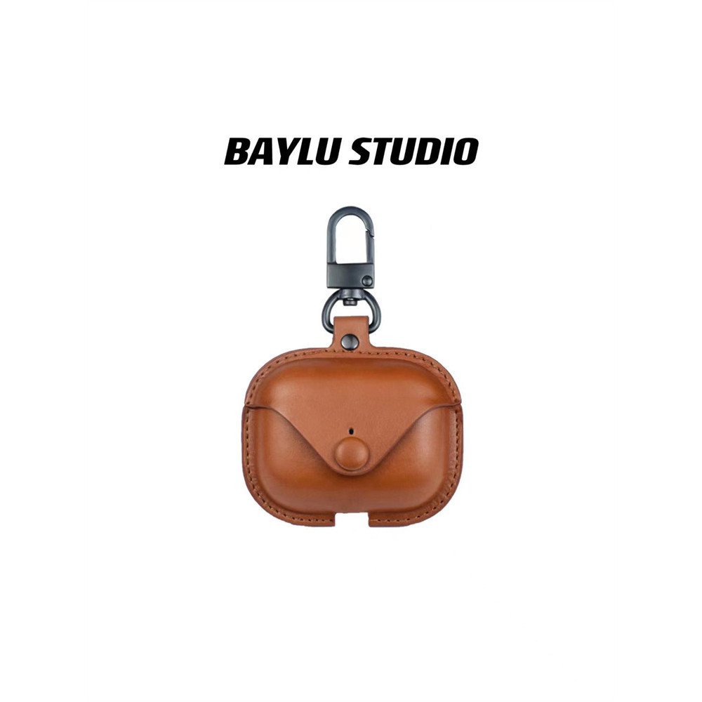 เคสหูฟัง airpod pro 3 case AirPods หนังแนววินเทจสีน้ำตาลเคสหูฟัง AirPod3เคสหูฟังบลูทูธไร้สาย aipods1