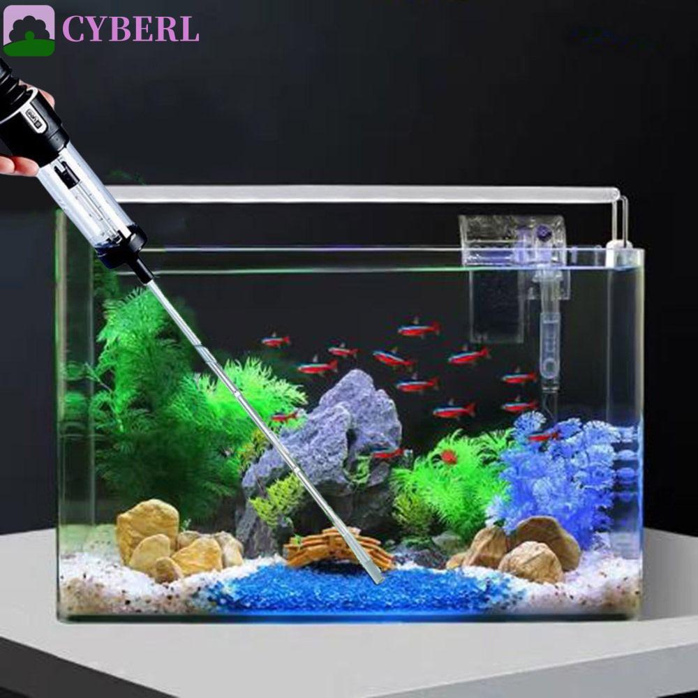 CYBERLINX เครื่องมือดูดอุจจาระตู้ปลา, พลาสติกแรงดูดท่อดูดอุจจาระปลาแบบพกพาพร้อมท่อขยายถังปลาที่ถอดออกได้เครื่องมือเปลี่ยนน้ําให้อาหารปลา