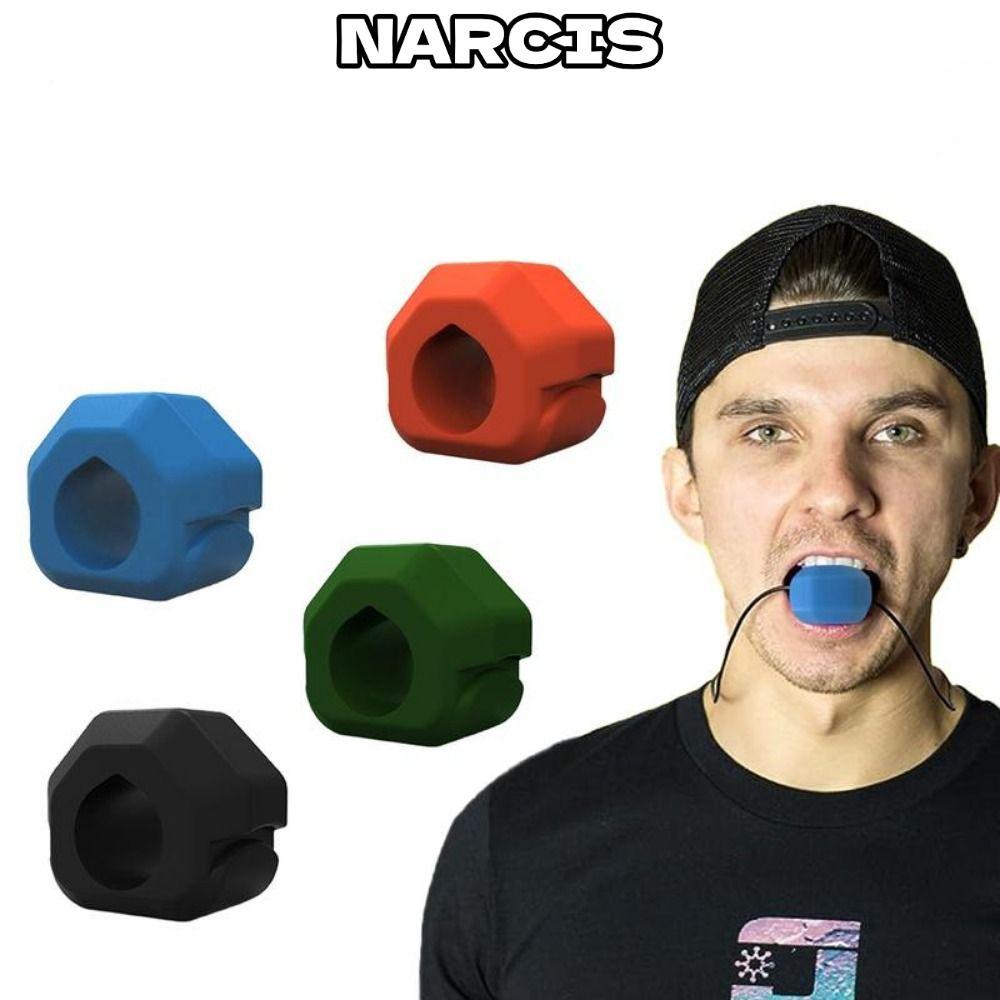 NARCIS Jawline Exerciser, Gum เม็ดซิลิโคน Jaw Trainer, Anti-stress BPA Free Exerciser Shaper ลูกบอลอ