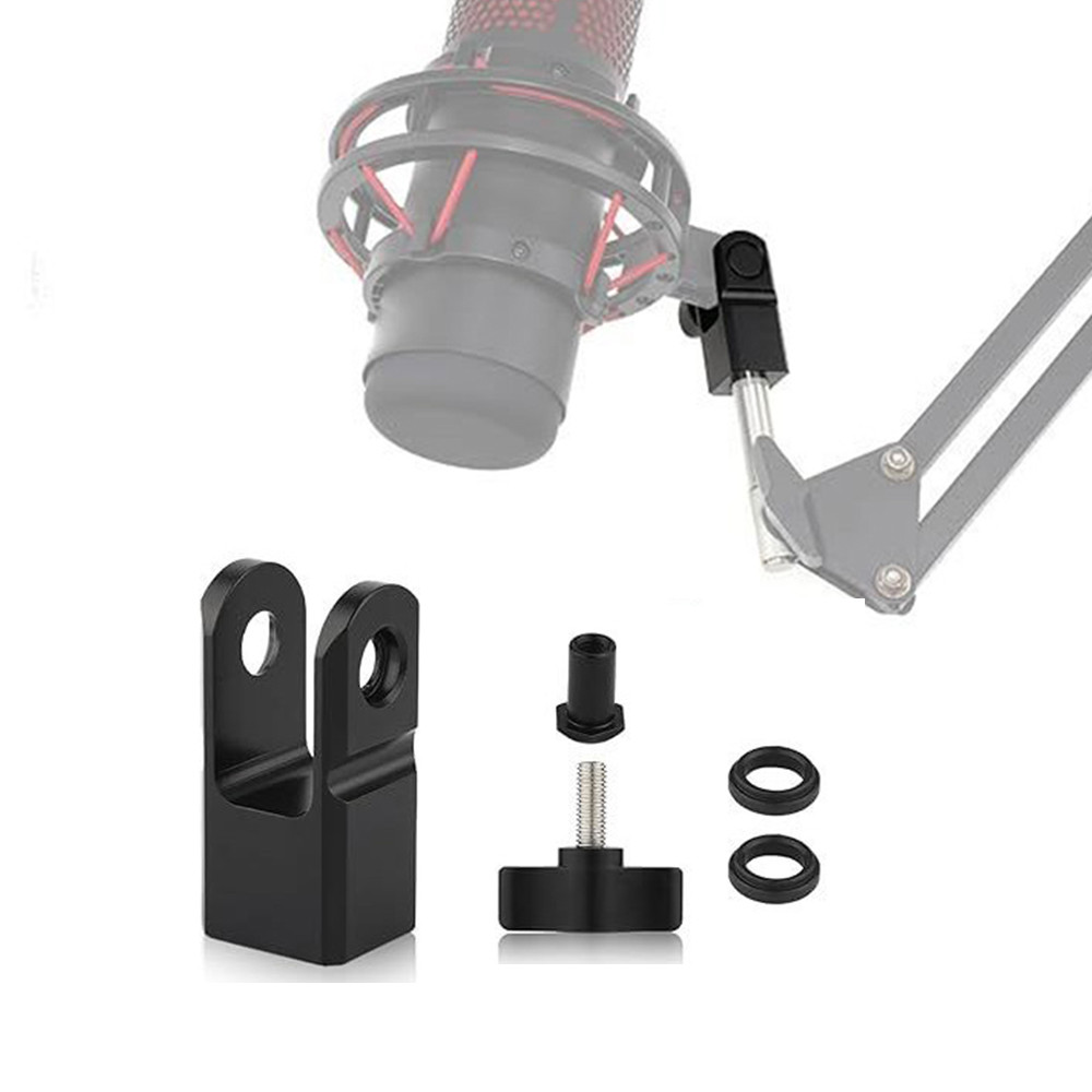 อะแดปเตอร์เมาท์ไมโครโฟนสําหรับ Hyperx Quadcast 3/8" อะแดปเตอร์สกรูและน็อต, ใช้งานได้กับขาตั้งไมโครโฟน HyperX QuadCast และแขนบูม