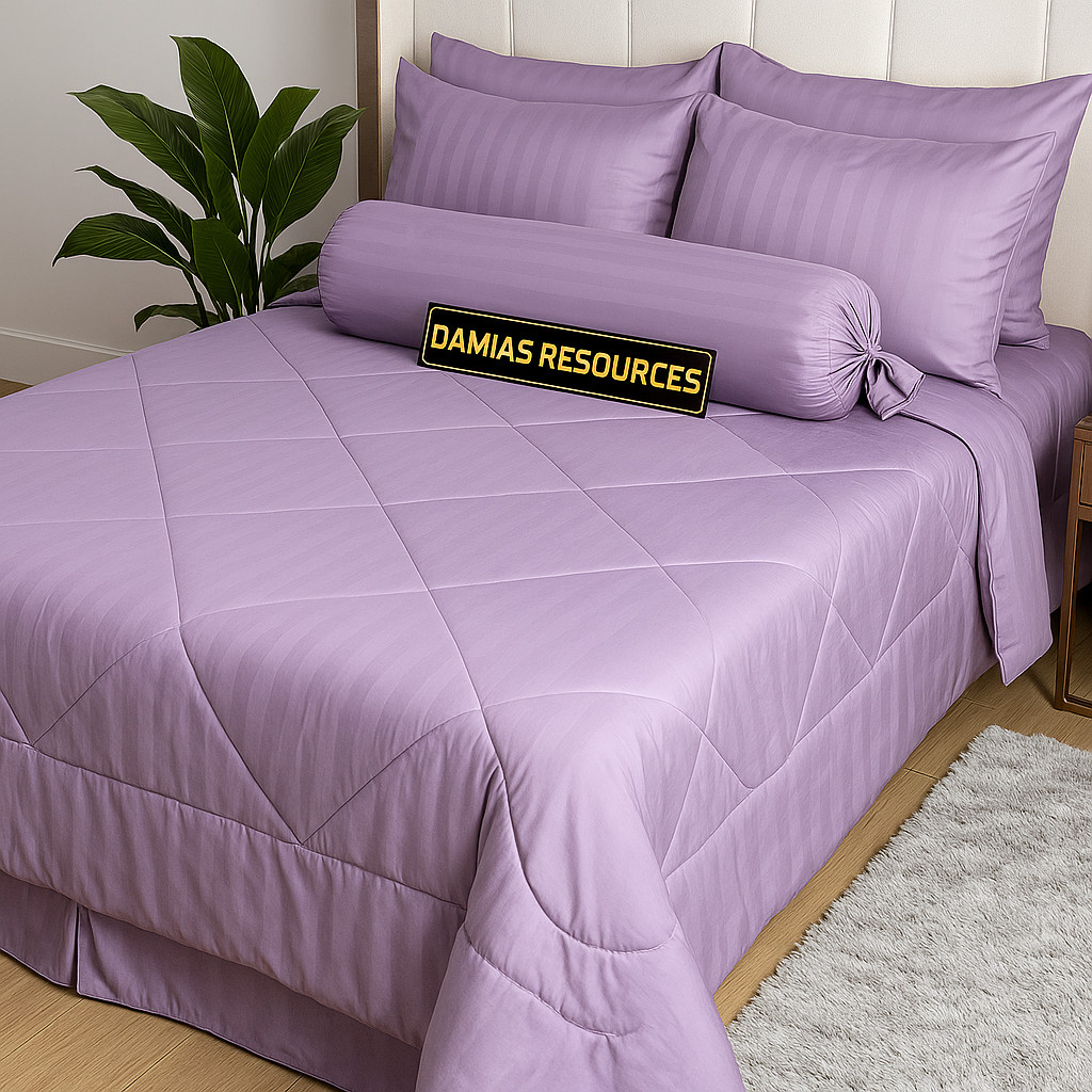 ชุดเครื่องนอน KING SIZE / SUPER QUEEN Hotel HILTON BOXIN 8IN1 พร้อมผ้าพันคอ