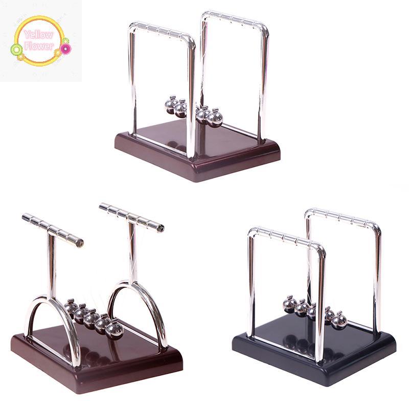 YellowFlower Newton's Cradle ของประดับโต๊ะทำจากเหล็ก สำหรับการตกแต่งและศึกษาวิทยาศาสตร์