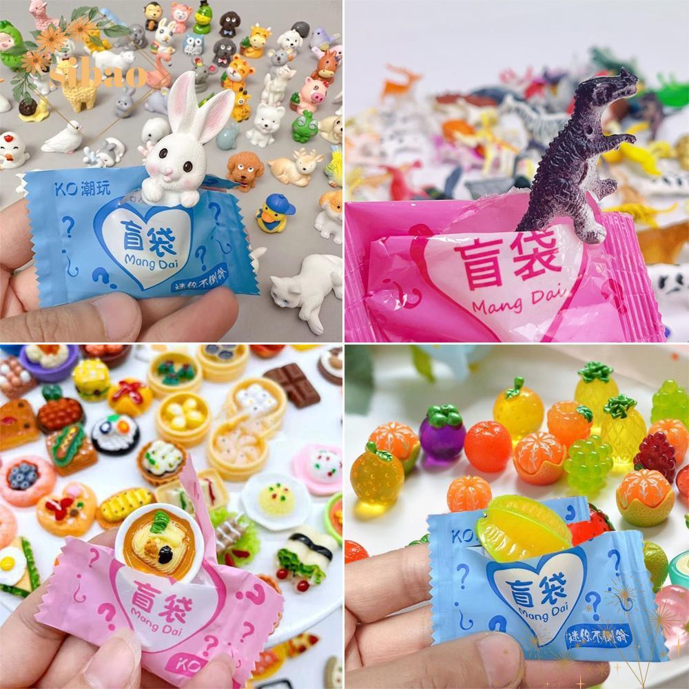 Sibao กระเป๋าตาบอดบรรจุภัณฑ์อิสระ,1 ชิ้น สุ่ม อาหารจิ๋ว กล่องสุ่ม DIY ขนมหวาน ของเล่น ธีมซูเปอร์มาร์