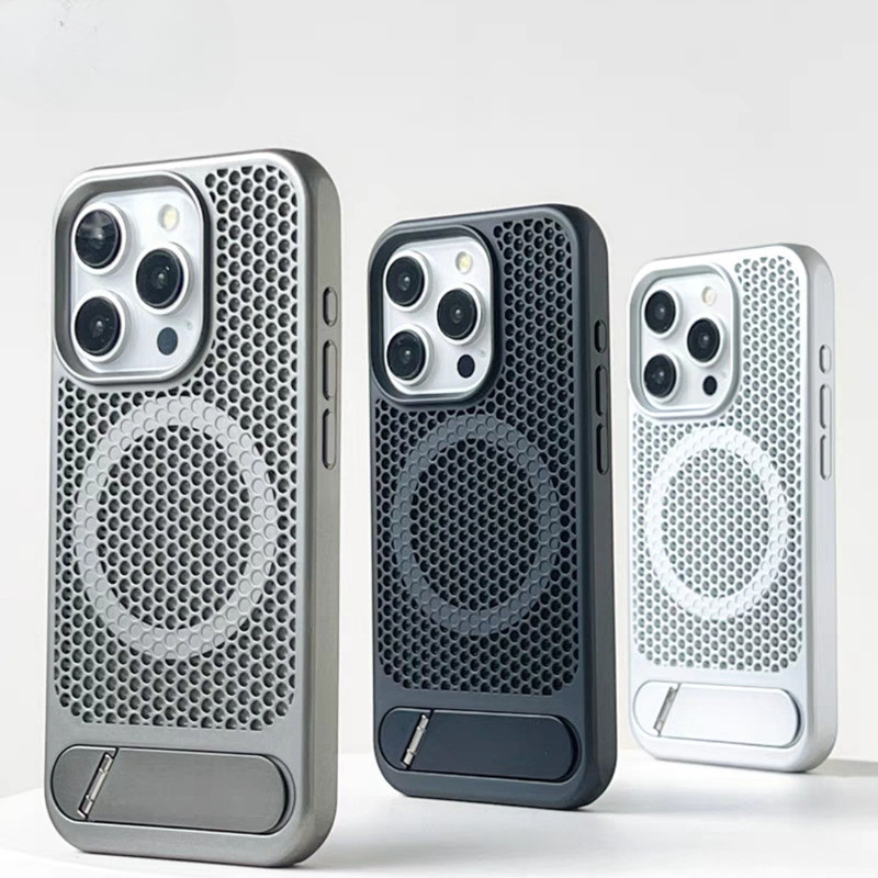 Breathable การกระจายความร้อนวงเล็บMatte hard CaseสําหรับiPhone 17 16 15 14 13 12 11 Pro Max air cover
