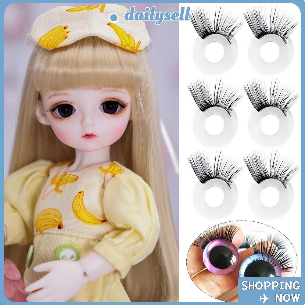 ขนตาตุ๊กตา DAILY, ขนตาปลอมสีดํา 9-30 มม., การทําทํามือซ่อม DIY ของเล่นขนตาสําหรับ Blythe