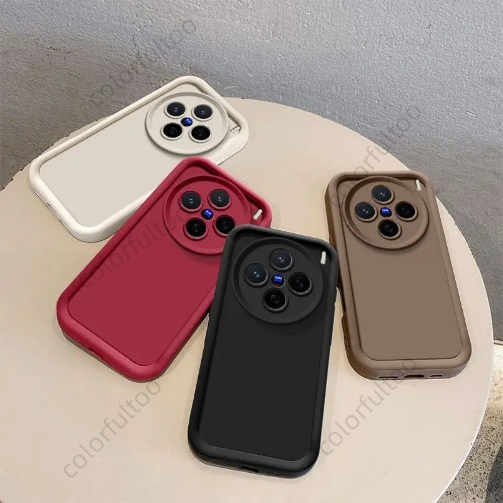 ปลอกสําหรับ Vivo X200 Pro X200Pro X200FE VivoX200 Simple สีทึบซิลิโคนเหลวเคสโทรศัพท์ Macaron Candy สี Angel Eyes Soft TPU กันกระแทกปกหลัง ราคา ถูกที่สุด ดีลบีเคเค แกลเลอรีภาพที่ 2