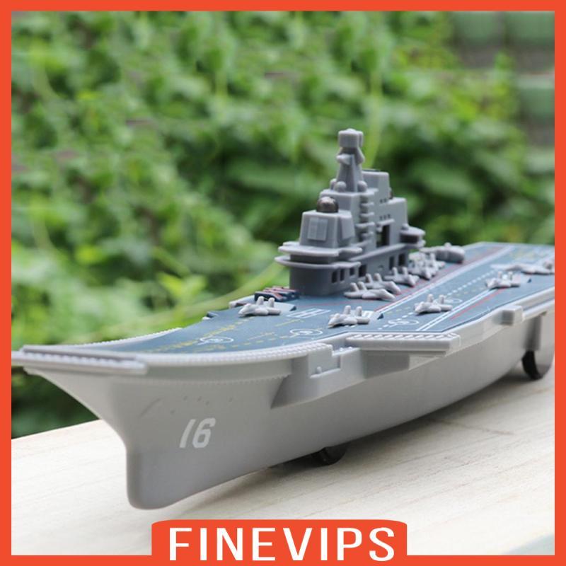 [Finevips] 4D Model Battleship Aircraft Carrier Toy Submarine, Plastic Model Warships Ship