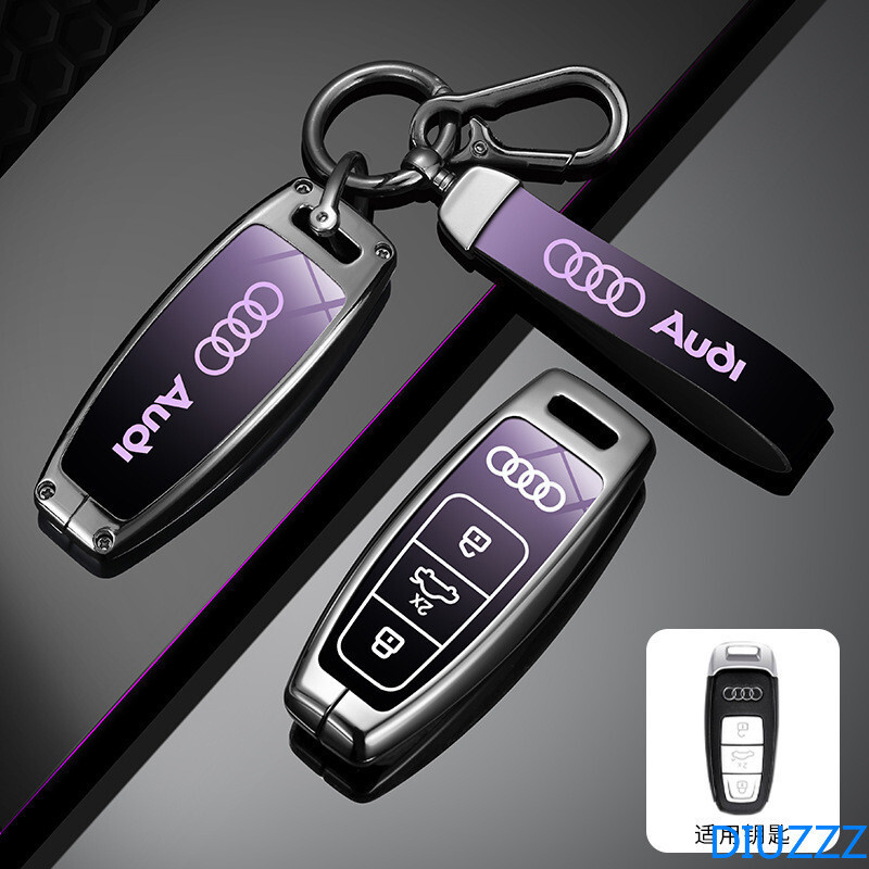 โลหะผสมรถ Remote Key กรณี Shell สําหรับ Audi A6 A7 A8 E-tron Q5 Q8 C8 D5 Gold Edge ออกแบบ Protector 