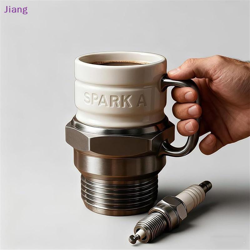 [Jiang] หัวเทียนแก้วถ้วยกาแฟสําหรับคนรักรถแก้วกาแฟธีมยานยนต์สําหรับผู้ที่ชื่นชอบรถ Mechanics & Garage Lovers TH