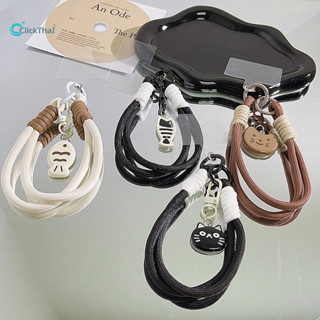 เคสโทรศัพท์ จี้ทอปลาขนาดเล็กแมวโทรศัพท์เชือกเส้นเล็กกล้องสั้…