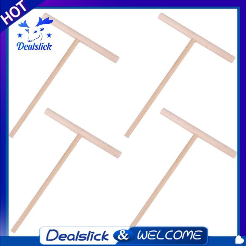 4 ชิ้น T Shape Crepe Maker Pancake Batter ไม้ Spreader Stick, ไม้ Crepe เครื่องมือ, Crepe Spreaders 