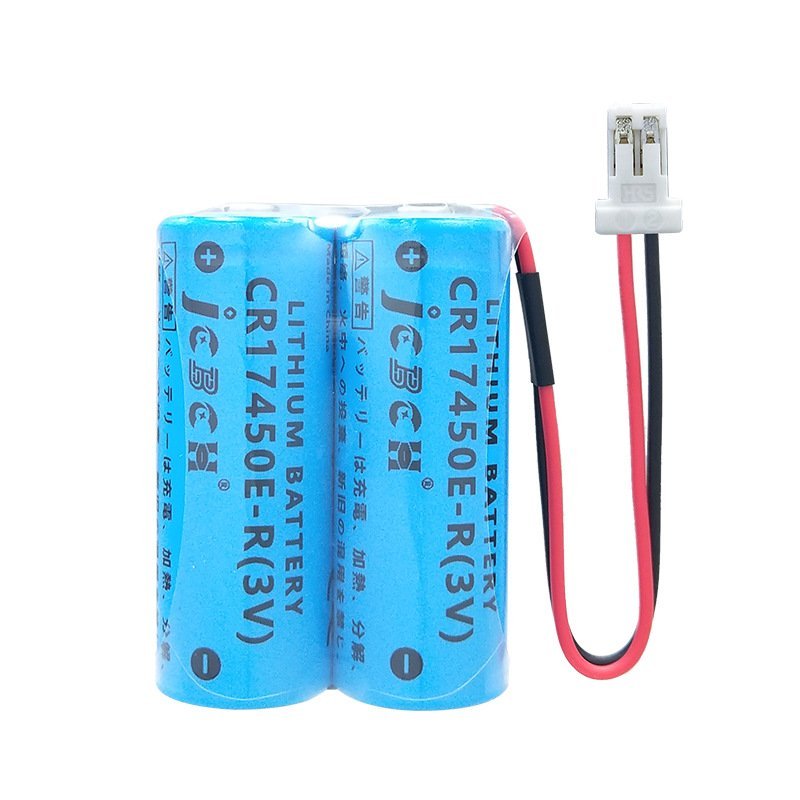 Jiuchuang CR17450E-R แบตเตอรี่ลิเธียม 3V เหมาะสําหรับเครื่องมือเครื่องจักร Okuma ระบบเซอร์โว CNC หุ่