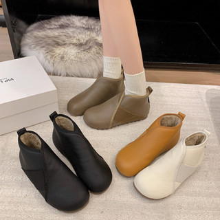 รองเท้าบูททรงสูงสำหรับผู้หญิง มีฟูกหุ้มฝ่าเท้าและวัสดุกันหนา…