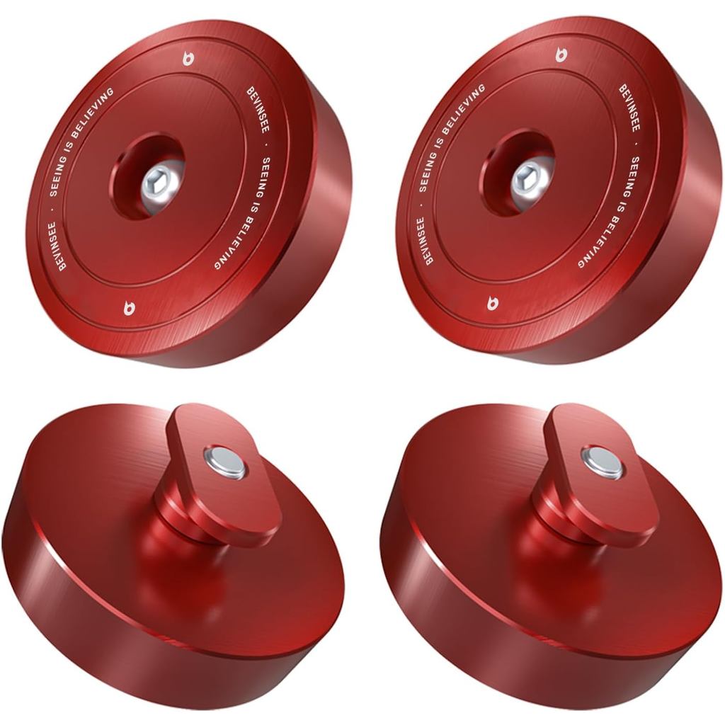 Bevinsee 4pcs ยก Jack Pads Pucks ใช้งานร่วมกับ Corvette C5 C6 C7 GS Z06 ZR1 C8 Heavy Duty อลูมิเนียม