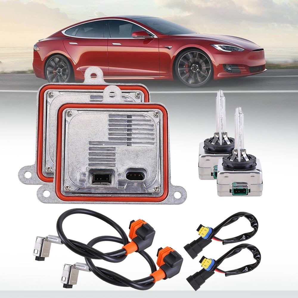 2PCS Xenon Ballast พร้อมหลอดไฟ D3S, 8A5Z13C170A HID ไฟหน้าบัลลาสต์ควบคุมหน่วย Igniter และ D4S หลอดไฟ