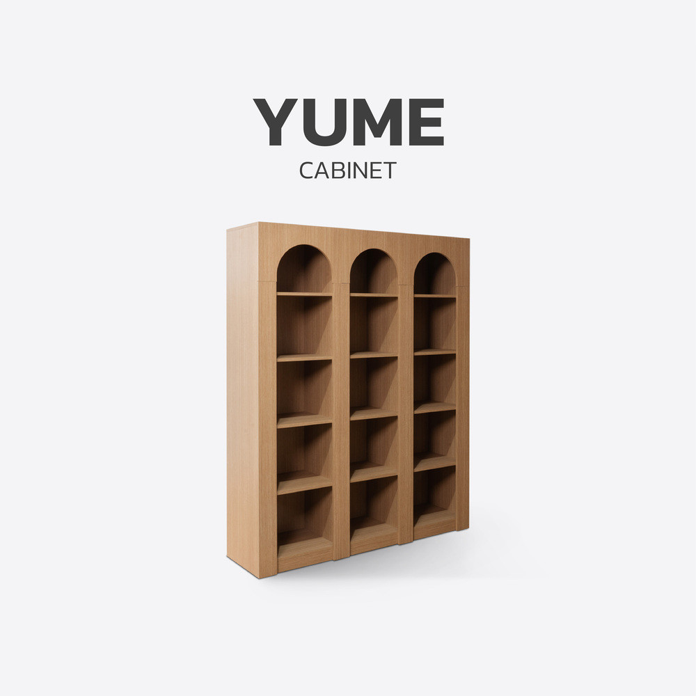 Koncept Furniture ตู้สูง KC-PLAY รุ่น YUME/CT-140 สีแคชชูโอ๊ค (140x40x180 ซม.) แบรนด์ KONCEPT FURNIT