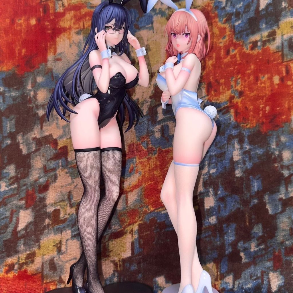 Anime Secondary Element Black Bunny Girl Rabbit Beauty Girl White Rabbit Plush Toy Hand-Made Model T