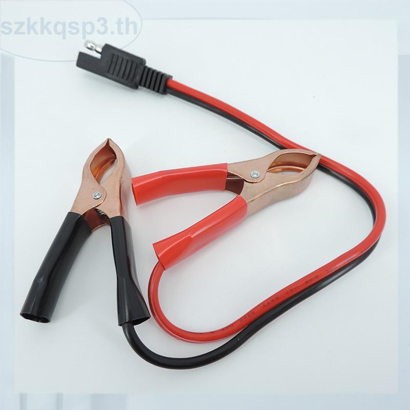 14AWG 36 ซม.2Pin SAE Quick Disconnect Connector ปลั๊กแบตเตอรี่จระเข้จระเข้คลิปสาย Clamps สายไฟ THK3
