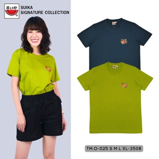 เสื้อแตงโม (SUIKA) - เสื้อยืดคอกลมแขน พิมพ์ลายโลโก้ SUIKA SI…