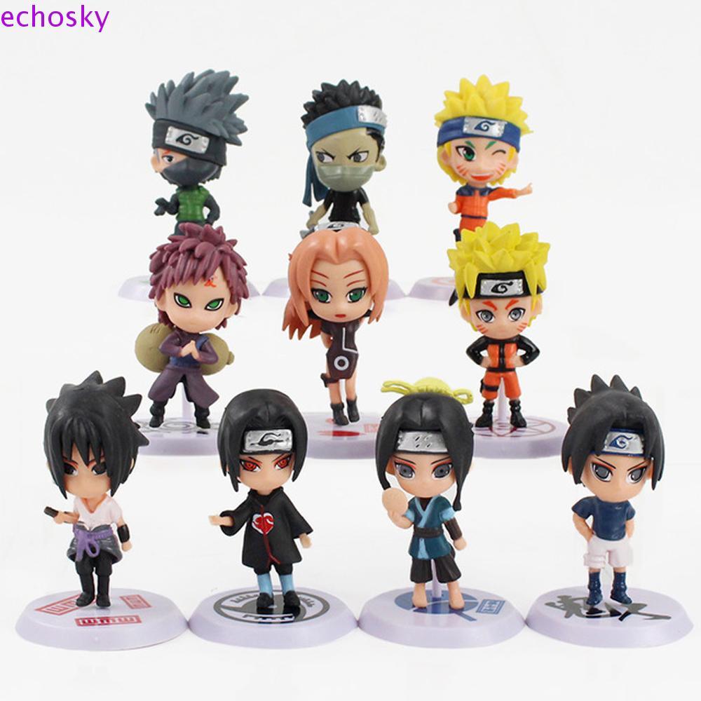 ECHOSKY Action Figures ตุ๊กตา PVC ของเล่น Gaara 7 ซม.Obito 6 ชิ้น/ล็อต Kakashi