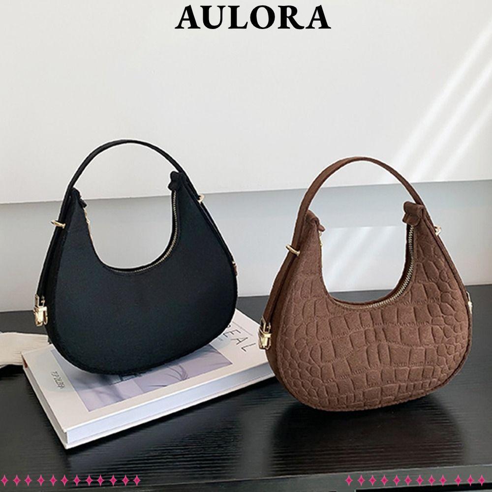 AULORA กระเป๋าใต้วงแขนดีไซน์ลายจิงโจ้ เกรインฟลีท ทรงถือเก๋ๆ