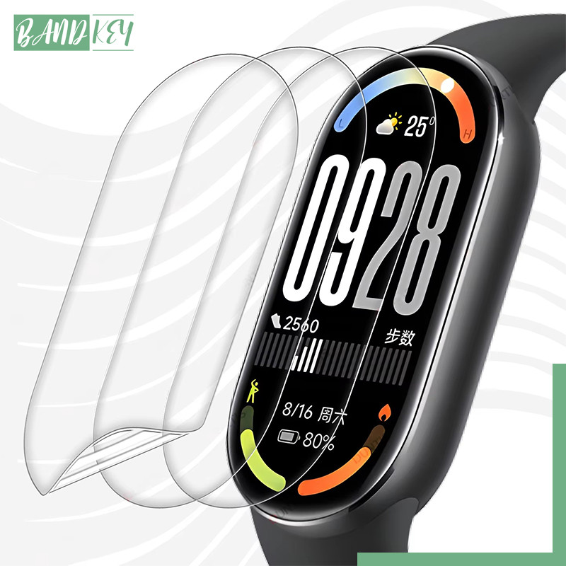 ฟิล์มป้องกันหน้าจออุปกรณ์เสริม กระจกนิรภัย 3D / Hydrogel TPU นุ่มภาพยนตร์ for Xiaomi Mi Band 8 NFC for MiBand 10 9