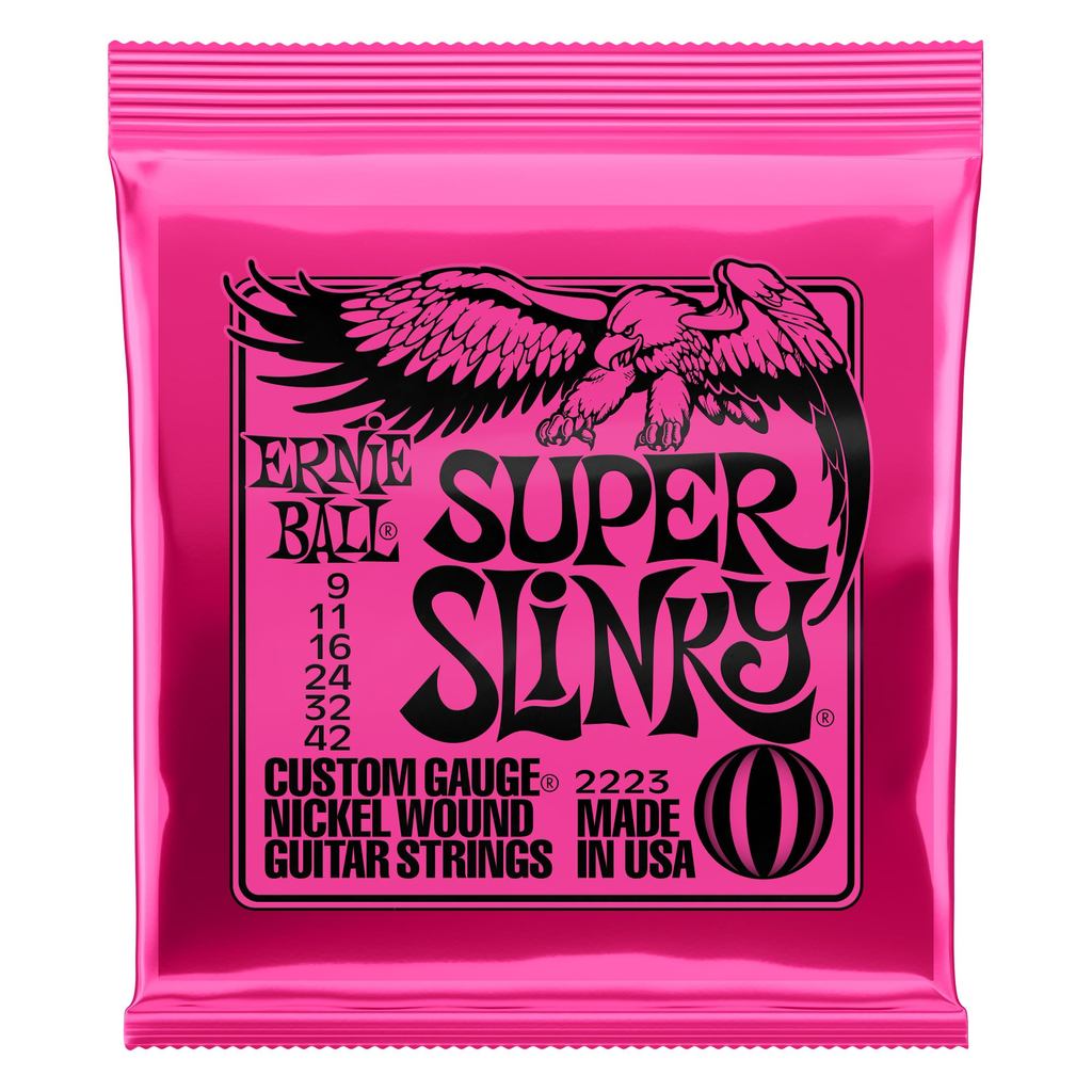 ERNIE BALL สายกีต้าร์ไฟฟ้า Ernie Ball SUPER SLINKY 2223 Super Slinky 09-42 สินค้าใหม่ถูกกฎหมายและเป็