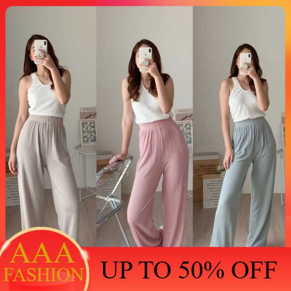 AAA FASHION KIYORA PANT Knit กางเกงสตรีเมษายน Fit to L