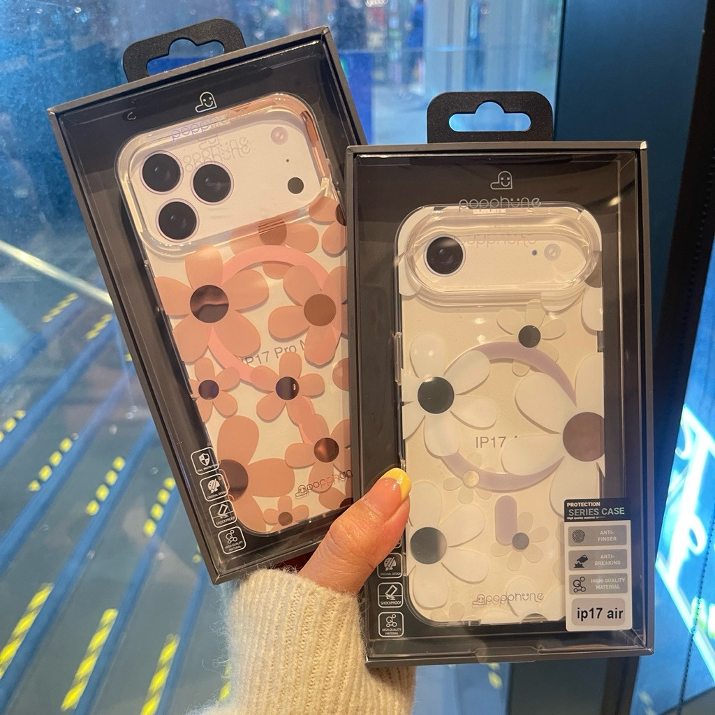 🔥popphone😛เคส ดอกไม้ เคส แม่เหล็ก ชาร์ได้ สำหรับiPhone13 14 15 16 PRO MAX Plus 16pro 16PROMAX 16Plus