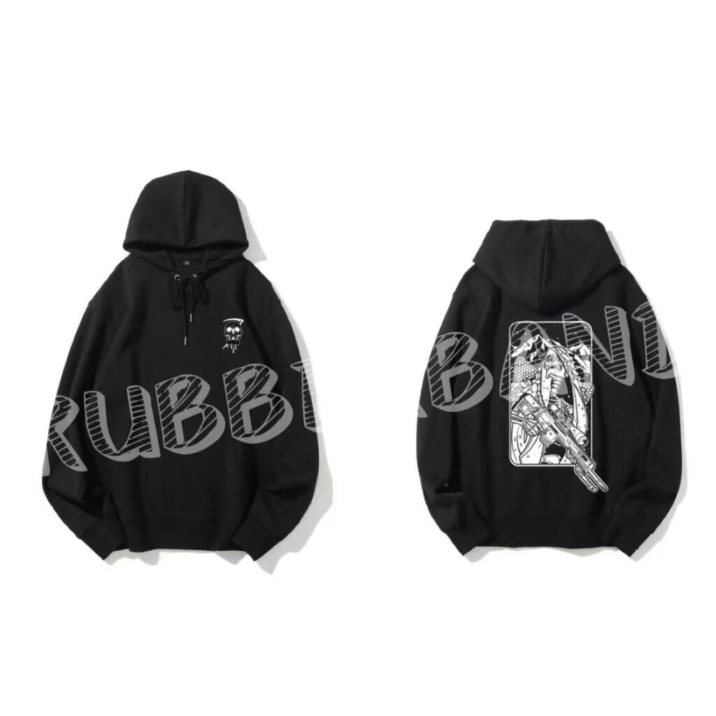 GBRS GROUP Tactical Wind Ready Warrior Print Mens Military Fan Casual Hooded Sweatshirt 11119