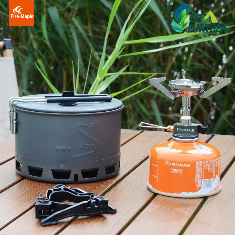 หม้อแคมป์ Fire Maple Cook set อลูมิเนียม ชุดหม้อแคมป์เบา น้ำหนักเบา 188g Pot+heater ต้มน้ำเร็ว สำหรับตั้งแคมป์ ปีนเขา กันลม พกพาง่าย BC Camping เดินป่า ปิกนิก ทริปมอเตอร์ไซค์ - รูปที่ 5