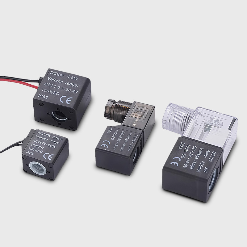 Air Pneumatic Solenoid วาล์วขดลวดแรงดันไฟฟ้า DC12V/24V AC110V/220V สําหรับ 4v210-08 4v220 4V110 2V02