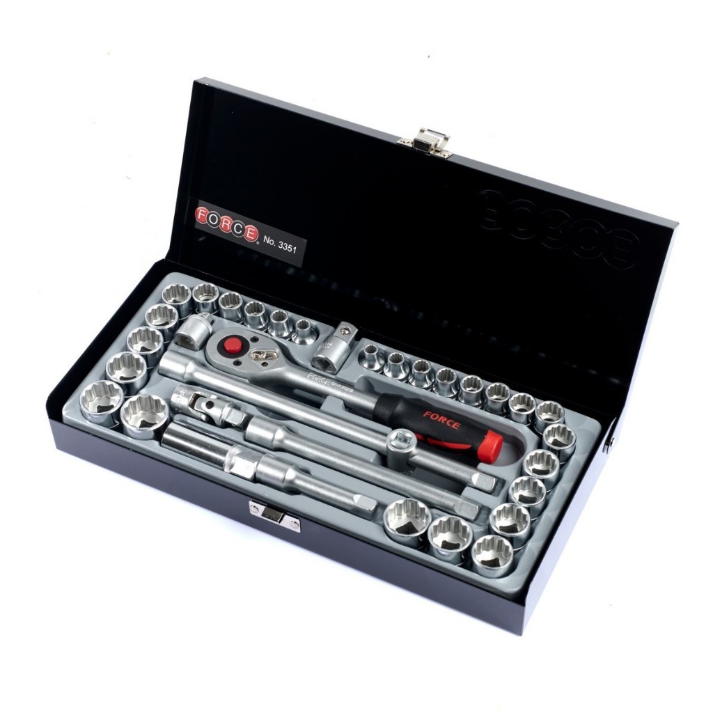 FORCE 3351 ลูกบล็อก ลูกบล็อค ลูกบล๊อก ชุดลูกบ๊อกซ์ขนาด 3/8" 35 ชิ้น