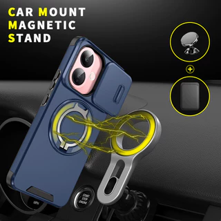 เคสกันกระแทกแม่เหล็กพร้อมขาตั้งและวงแหวน สําหรับ Vivo V60 Lite/V70 Elite 5G 4G 2026