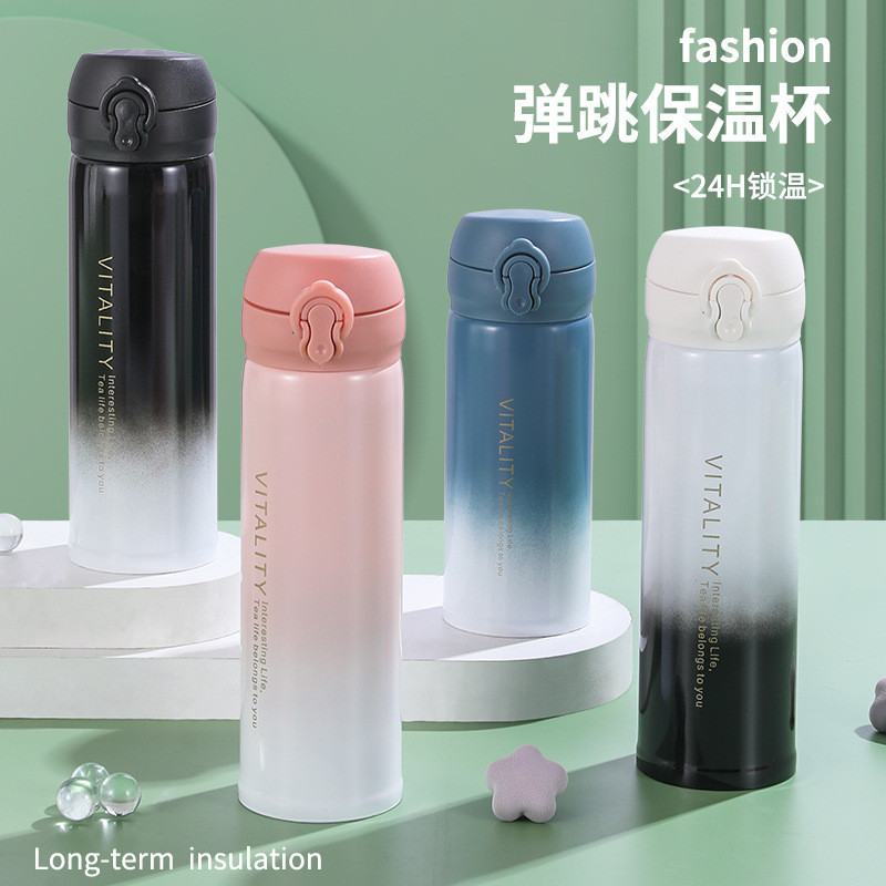 打创意304不钢真空温杯小高清保湿弹盖水杯便车直身杯สร้างสรรค์304สแตนเลสแก้วสูญญากาศสูง ยัน20251120