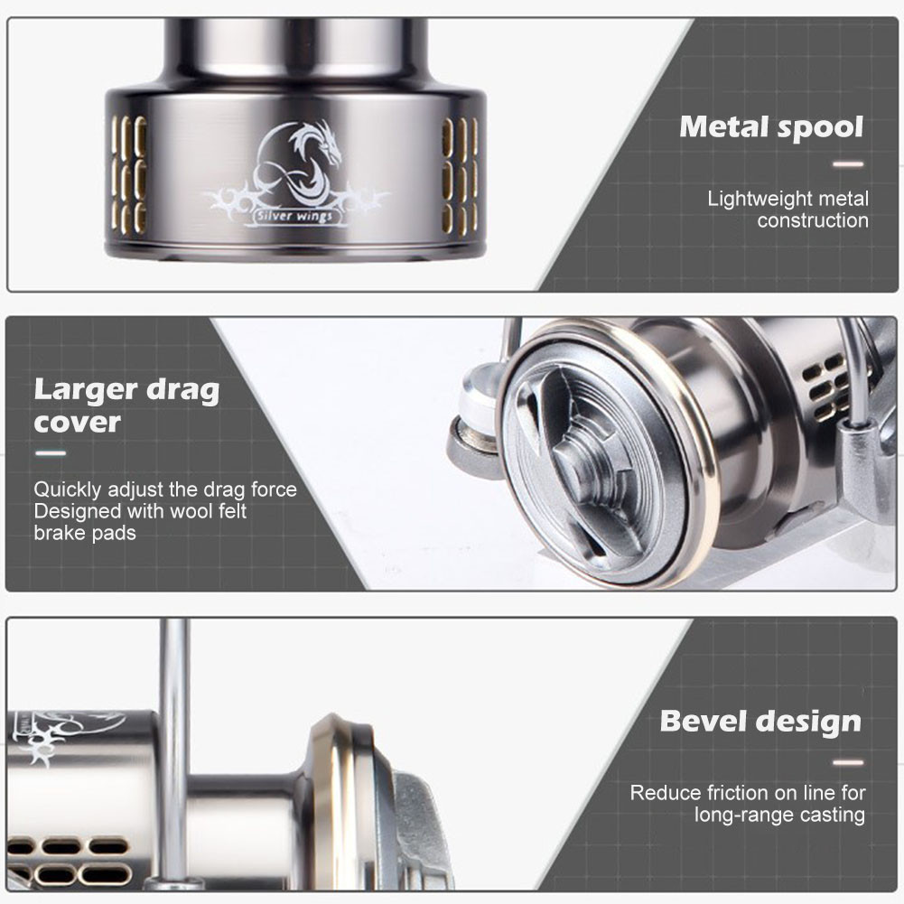 รอกหมุนน้ำหนักเบารองตกปลา SW1500S-3000S Series ดึงได้สูงสุด 6KG - รูปที่ 7