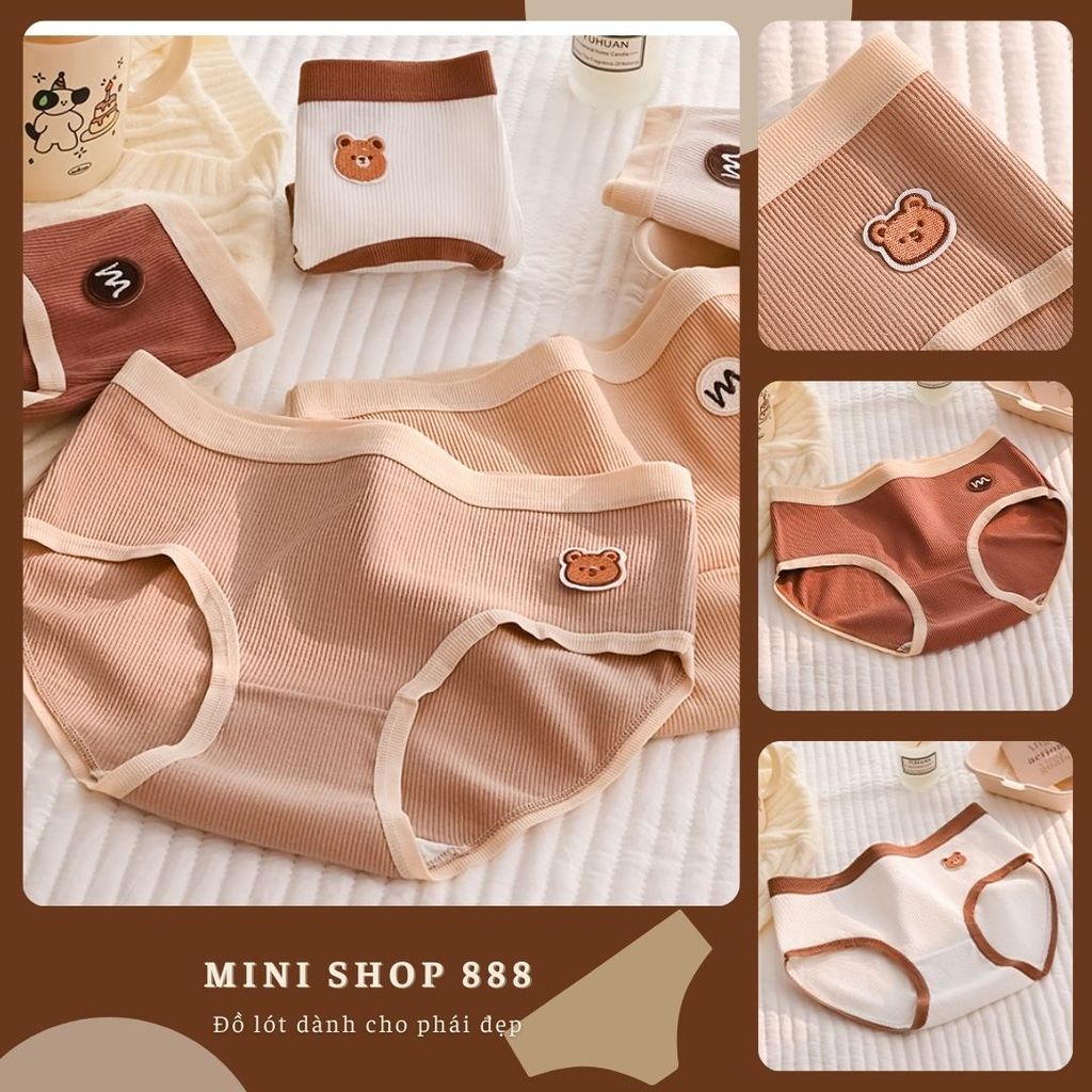 Mini shop 888 Cotton Cool Stretch ชุดชั้นในสําหรับผู้หญิงสไตล์น่ารัก CS063