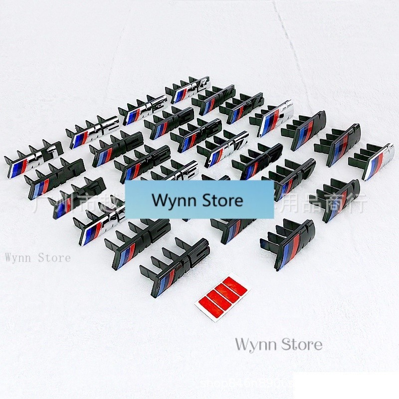 ♣♣M Power ด้านหน้ากระจังหน้าโลโก้สําหรับ BMW M1 M2 M3 M4 M5 M6 M7 ตัวอักษรสัญลักษณ์ MPower badge การ