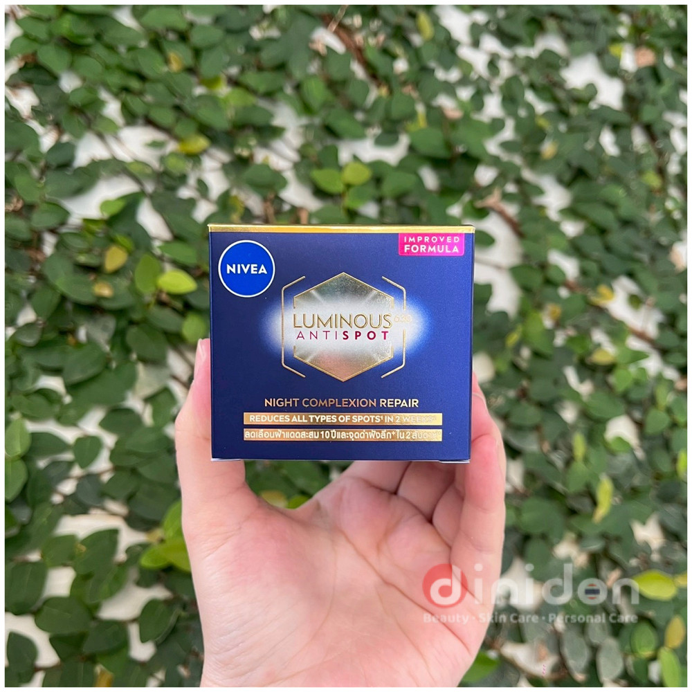 ((dinidon Shop)) Nivea Luminous 630 Spot Clear Night Complexion Repair 50 Ml. ลดฝ้าแดด