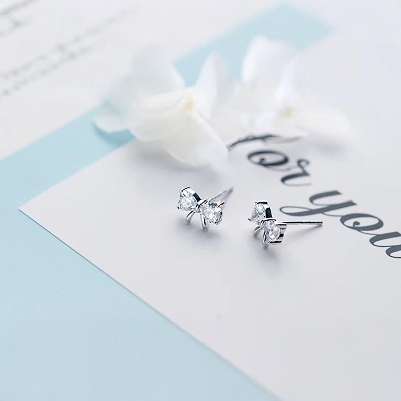 Ribbon of Hope Earrings ต่างหูเงินแท้ S925 [MERCELO]