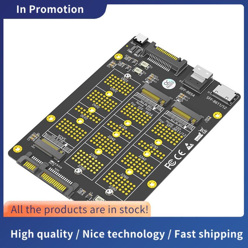 3 in1 Combo M.2 SSD toSATA อะแดปเตอร์ 3 in1 M.2 SSD NVME NGFF toSATA อะแดปเตอร์ SSD toSFF-8611/8612 