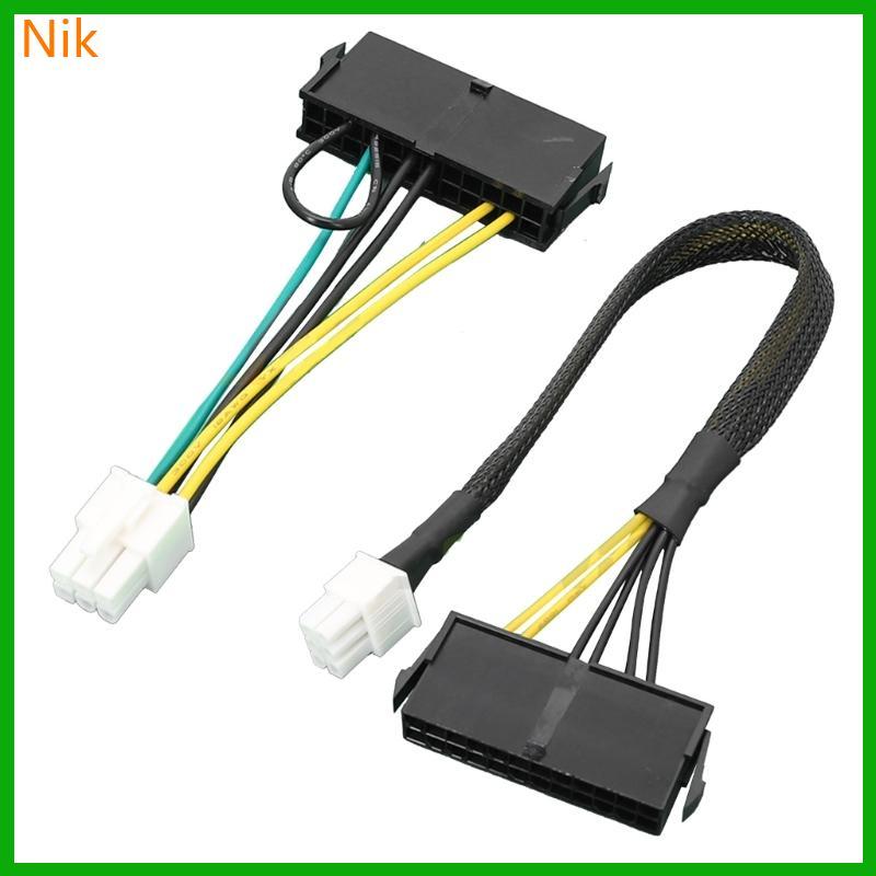 บ.ลค.ต.ศ. 24Pin to 6Pin ATX Power Adapter Cable 18AWG Wire-gauge ATX Power Supply Connecting Wire fo