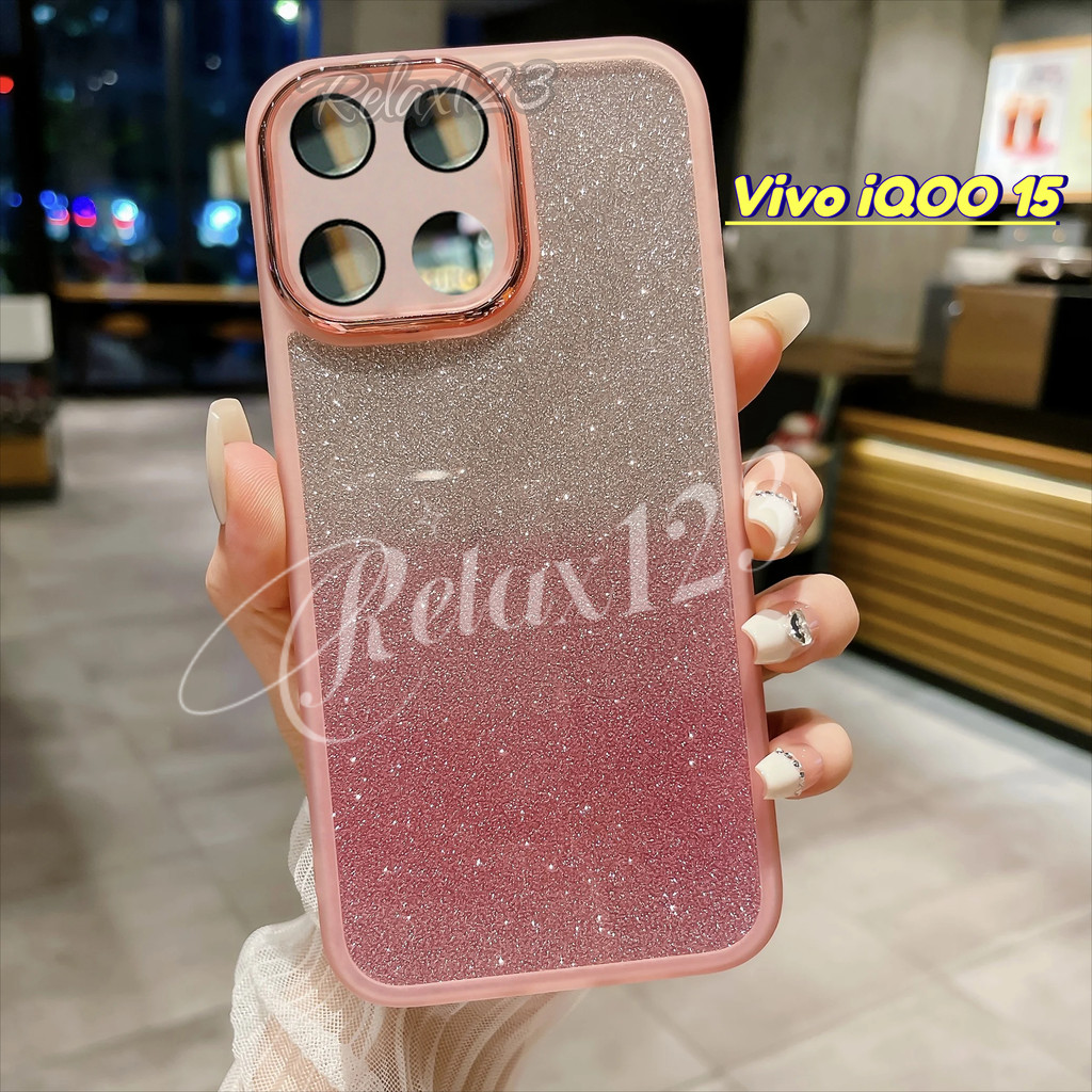 สําหรับ Vivo iQOO 15 5G 2025 VIVO iQOO15 iqoo15 VivoiQOO15 iQOO15 5G ปลอก 2025 Gradient Glitter Blin