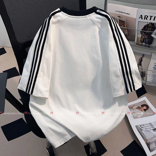【พร้อมส่ง】🔥BCKR ลายสามแถบ ลายน้องแมวกาแฟ คอกลม เสื้อ😾oversize ผ้านุ่มสบาย เสื้อผญ เสื่อยืดYG1184