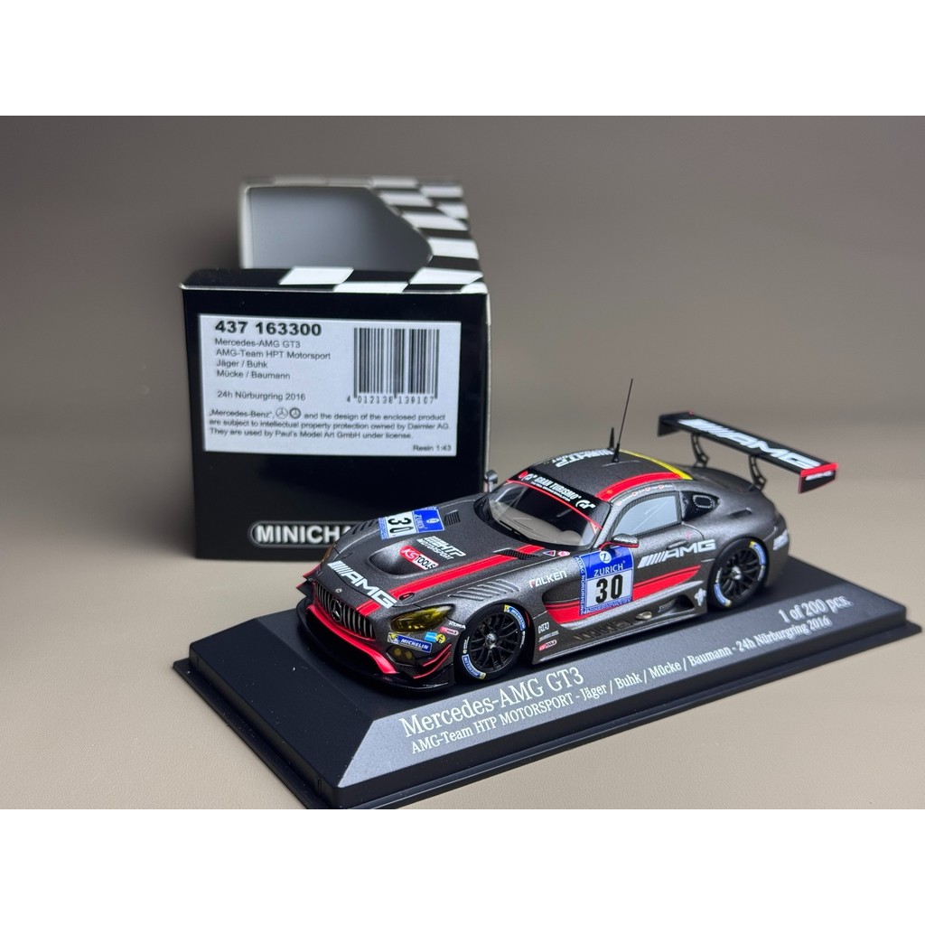 Mini Switch on Mini Cut 1/43 Mercedes-Benz AMG GT3 New Taipei 2016 ยินดีต้อนรับสู่คําถามจากเวลา สภาพ