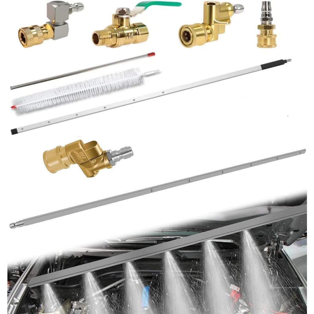 คันทําความสะอาดหม้อน้ํารถยนต์ เกกูฟา 39'', 25° หม้อน้ําหัวฉีดพัดลม Genie Water Air Cleaning Wands(20